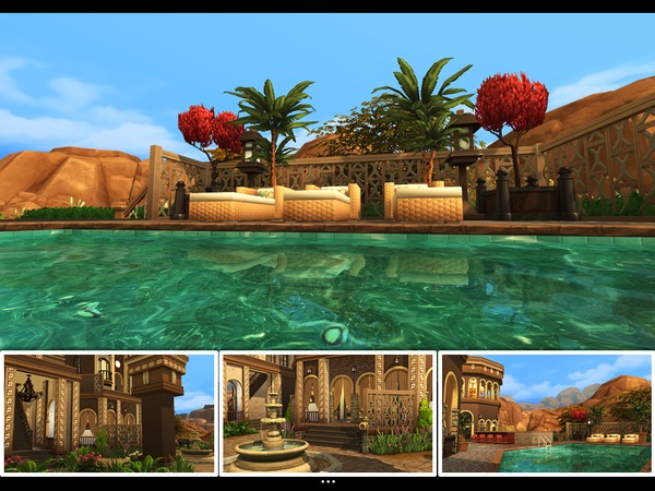 Sims 4 Desert Jewel home by mlpermalino at TSR