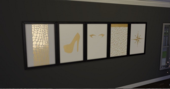 Sims 4 Shiny Metallic Foil Art Prints by Madhox at Mod The Sims