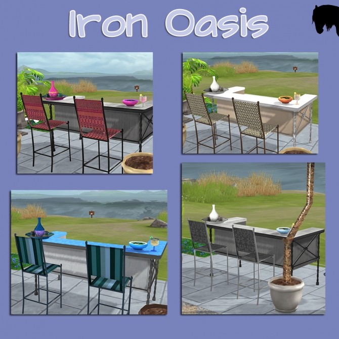 Sims 4 Morocco style Iron Oasis set at Tkangie – Armchair Traveler