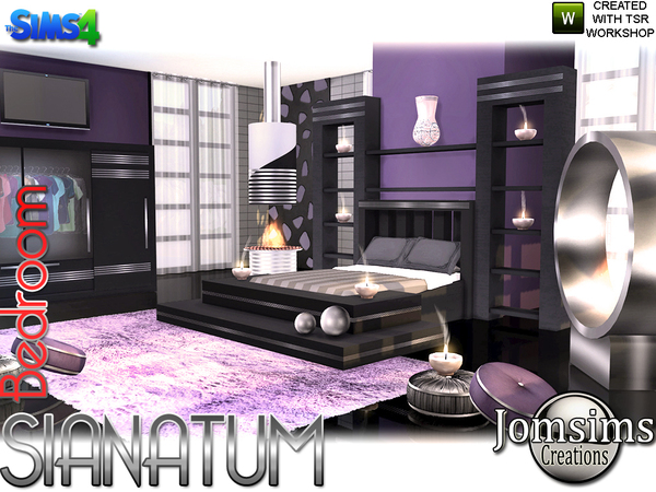 Sims 4 Sianatum bedroom by jomsims at TSR