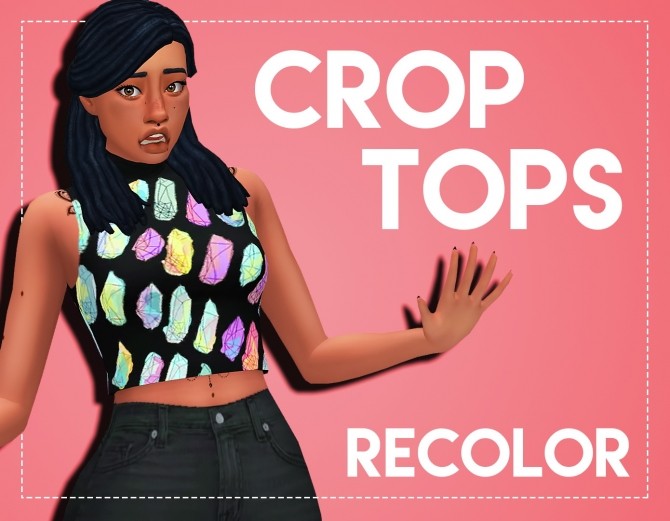 Sims 4 Tumblr Esque Crop Tops by Weepingsimmer at SimsWorkshop