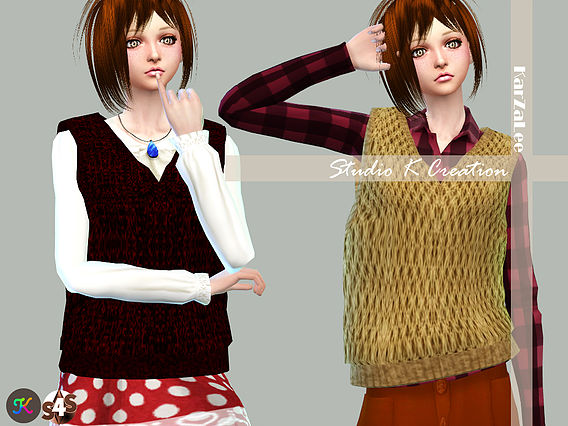 Sims 4 Giruto10 Vneck sweater Acc at Studio K Creation