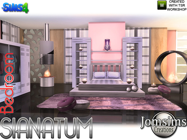 Sims 4 Sianatum bedroom by jomsims at TSR