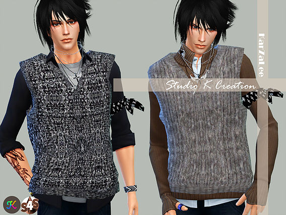 Sims 4 Giruto10 Vneck sweater Acc at Studio K Creation