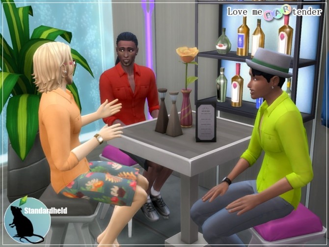 Sims 4 Recolors of the untucked bartender shirt by Standardheld at SimsWorkshop