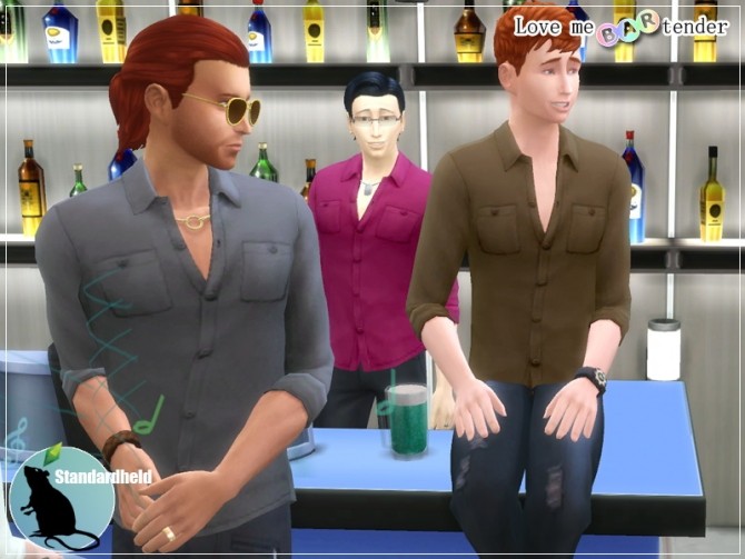 Sims 4 Recolors of the untucked bartender shirt by Standardheld at SimsWorkshop