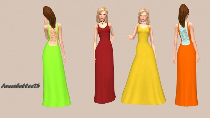Sims 4 Slim&Sleek Dress by Annabellee25 at SimsWorkshop