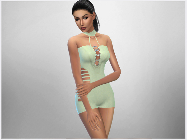 Sims 4 Cut out Romper by Puresim at TSR