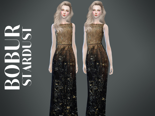 Sims 4 Stardust dress by Bobur3 at TSR