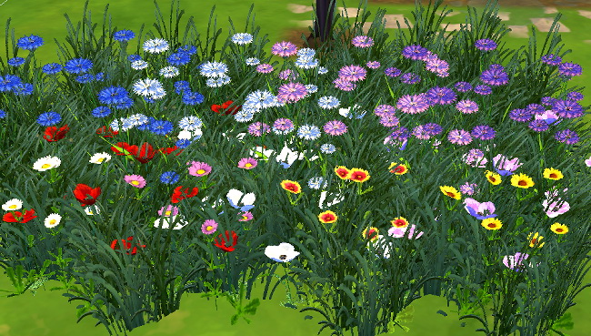 Sims 4 3t4 Grass and flowers Conversion Set by Simsladyrita at Sims Marktplatz