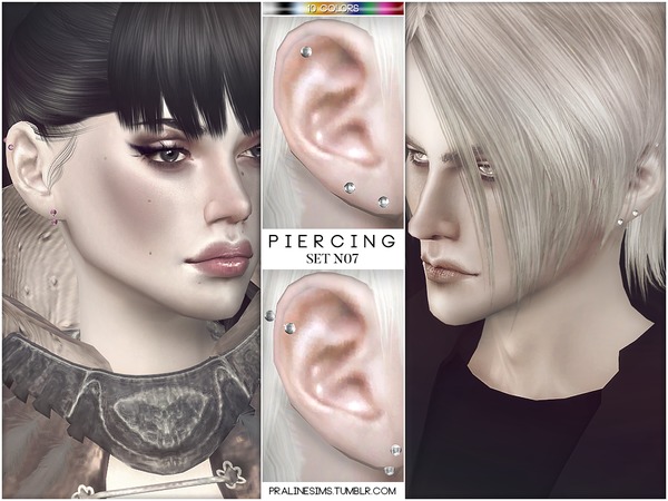 Sims 4 Piercing Set N07 by Pralinesims at TSR