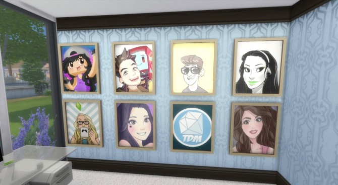 Sims 4 15 YouTuber Picture Frames by nathanbull10 at Mod The Sims