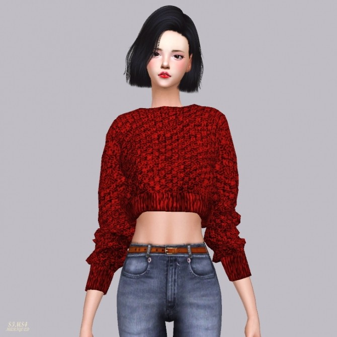 Sims 4 Crop Knit Sweater at Marigold