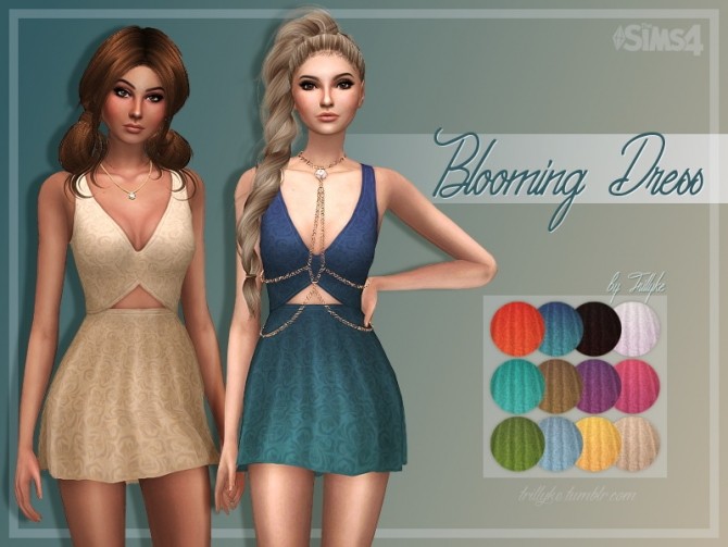Sims 4 Blooming Dress at Trillyke
