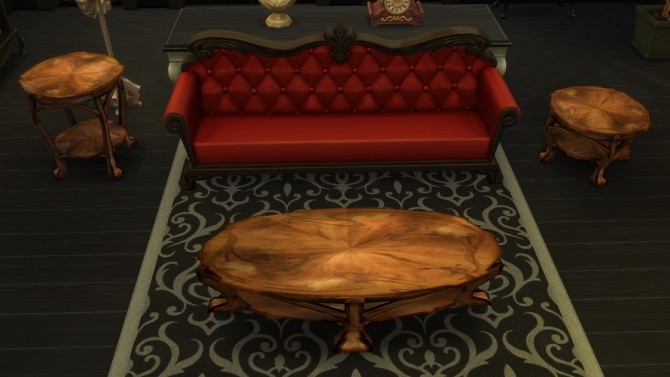 Sims 4 Bioshock Infinite Colonial Coffee and End Tables by BigUglyHag at SimsWorkshop