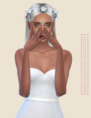 Floral Wedding Dress at Sims Fashion01