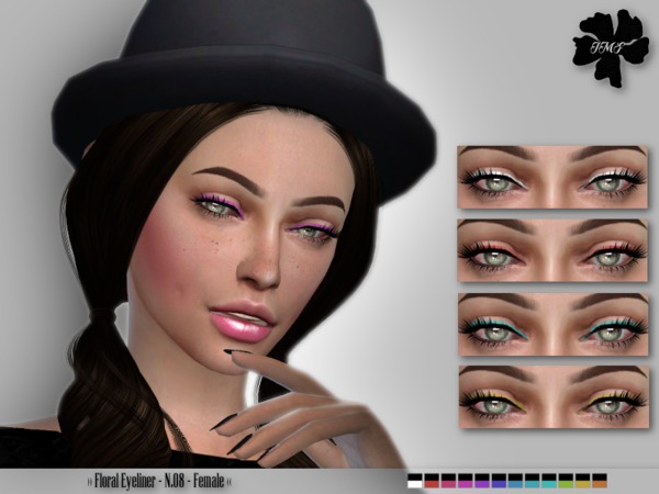 Sims 4 IMF Floral Eyeliner N.08 by IzzieMcFire at TSR