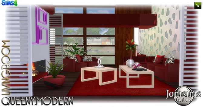 Sims 4 Queeny livingroom at Jomsims Creations