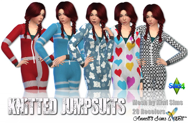 Sims 4 Knitted Jumpsuits at Annett’s Sims 4 Welt