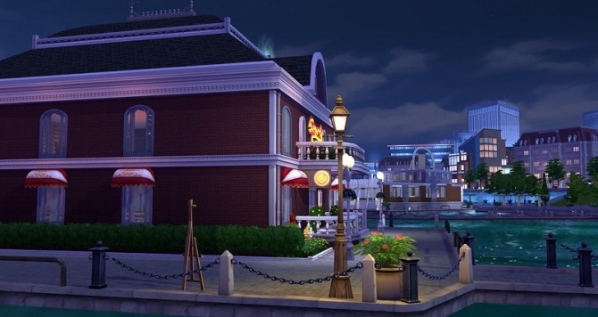 Sims 4 Red Rendezvous restaurant by ihelen at ihelensims