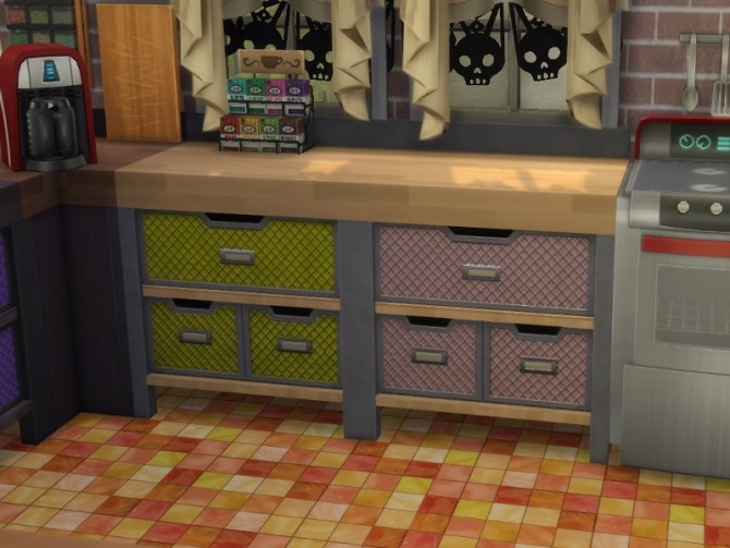Sims 4 Industrial Counter at ChiLLis Sims