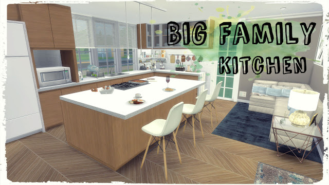 Sims 4 Big Family Kitchen at Dinha Gamer