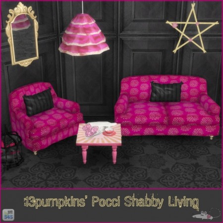 13Pumpkin’s Pocci’s Shabby Living recolors at Loverat Sims4