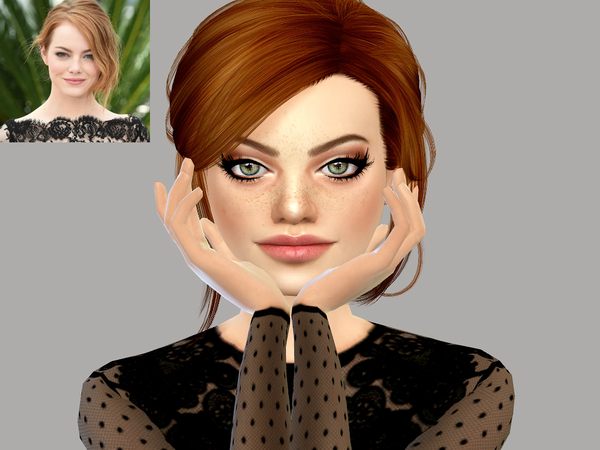 Sims 4 Emma Stone by Softspoken at TSR