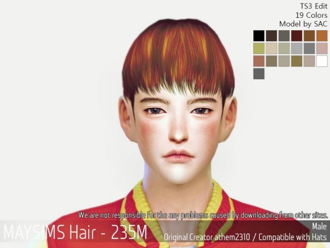 Sims 4 Hair 235M (Anthem2310) at May Sims