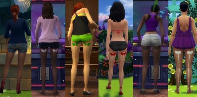 Sims 4 Bow Tattoos for females by harlequin eyes at Mod The Sims