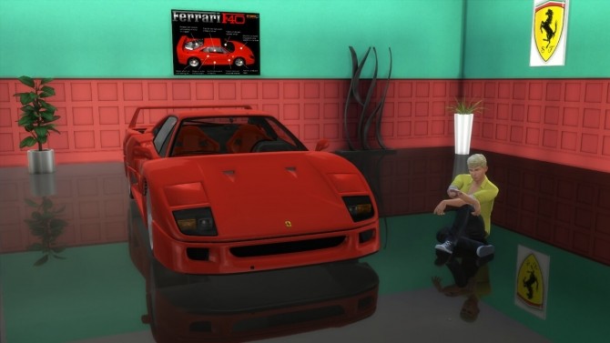 Sims 4 Ferrari F40 at LorySims