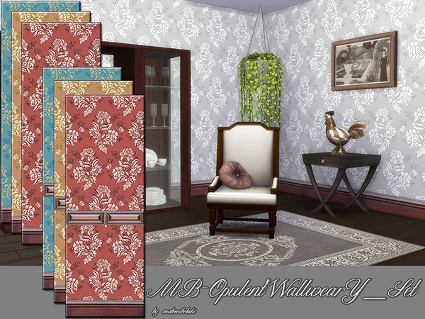 Sims 4 MB Opulent Wallwear Y Set by matomibotaki at TSR