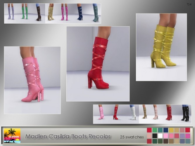 Madlen Casilda Boots Recolors at Elfdor Sims » Sims 4 Updates