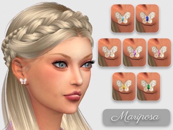 Sims 4 Mariposa earrings at Giulietta