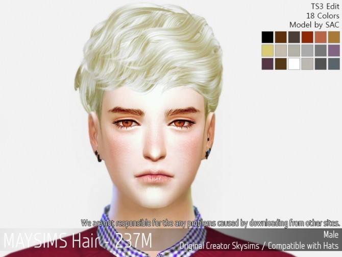Sims 4 Hair 237M (Skysims) at May Sims