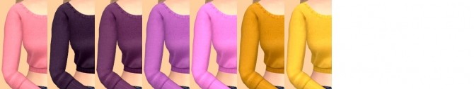 Sims 4 Cropped Sweater Recolors at Tukete