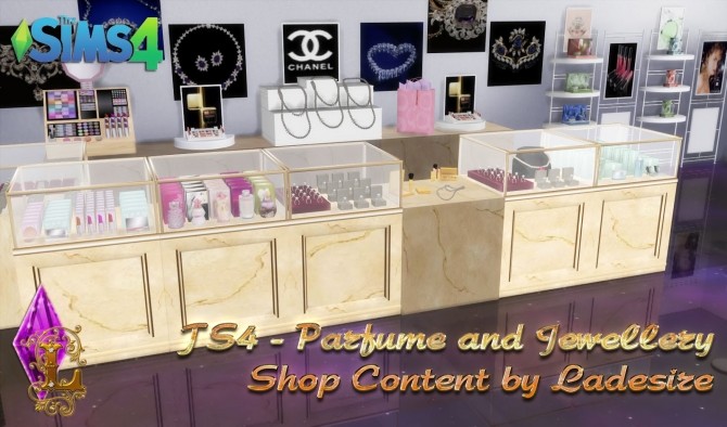 Sims 4 Parfume and Jewellery Shop Content at Ladesire