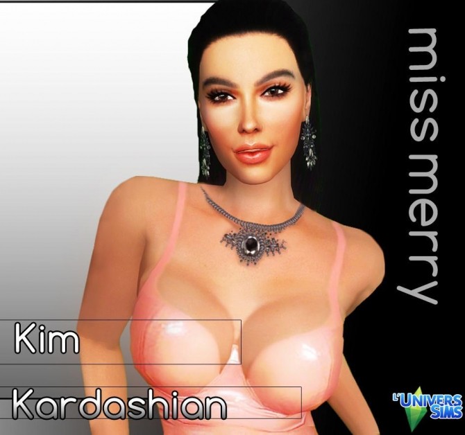 Sims 4 Kim Kardashian by Tini Sims at L’UniverSims