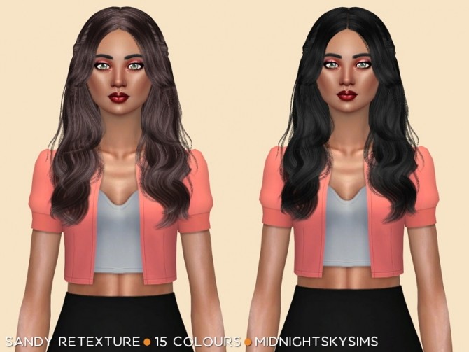 Sims 4 Sandy Natural Hair Retexture by midnightskysims at SimsWorkshop