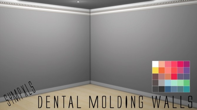 Sims 4 Dental Molding Walls by Sympxls at SimsWorkshop