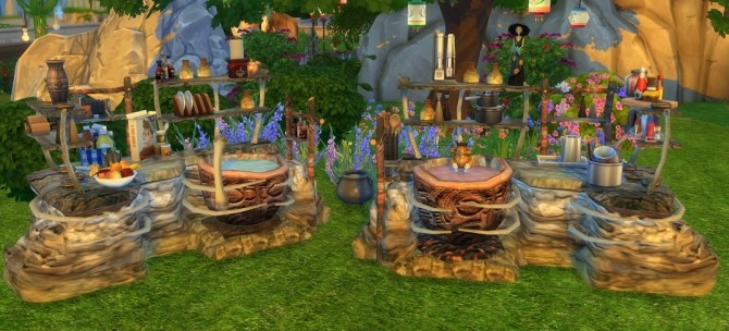 Sims 4 CS Shaman Potion Station as a Grill by BigUglyHag at SimsWorkshop