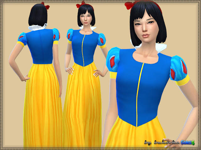 Sims 4 Snow White Dress at Bukovka