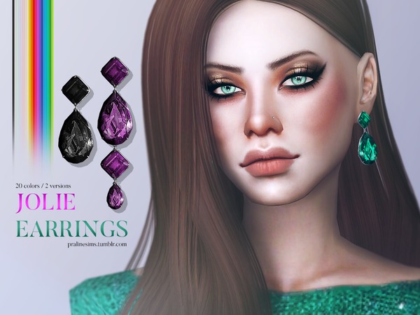 Sims 4 Jolie Earrings by Pralinesims at TSR