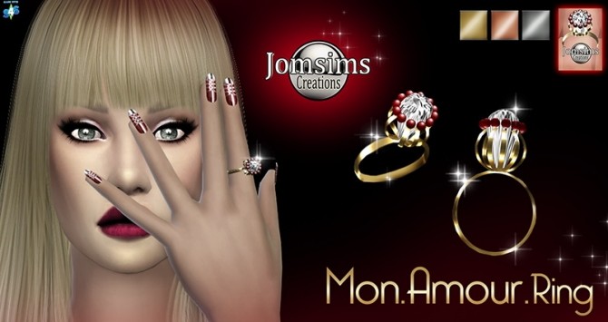 Sims 4 Mon amour ring at Jomsims Creations