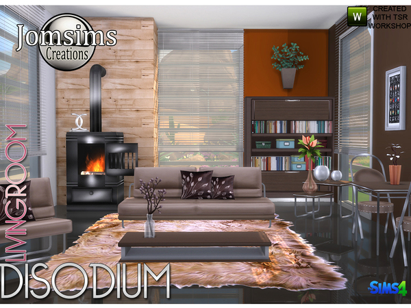 Sims 4 Disodium living room by jomsims at TSR