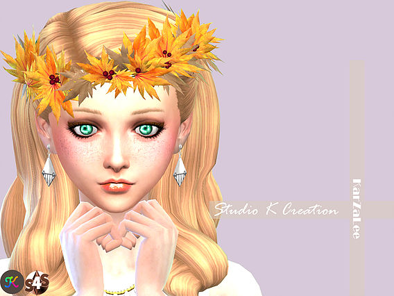 Sims 4 Maple leaves headpiece at Studio K Creation