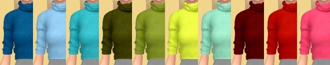 Sims 4 Mid Sleeve Turtleneck Recolors at Tukete