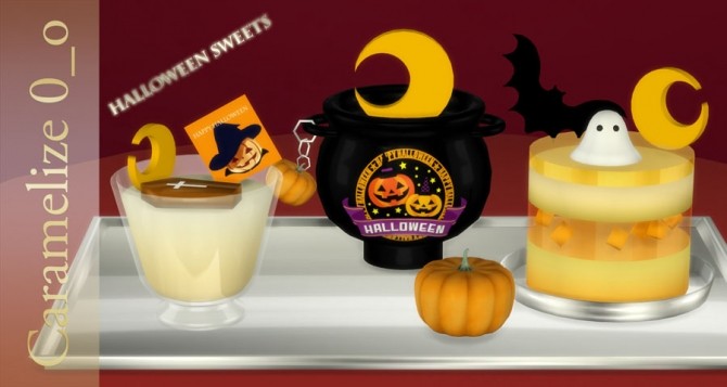 Sims 4 Halloween Sweets clutter at Caramelize