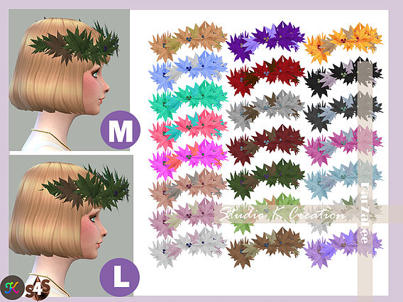 Sims 4 Maple leaves headpiece at Studio K Creation