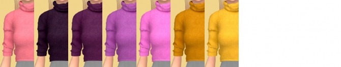 Sims 4 Mid Sleeve Turtleneck Recolors at Tukete